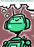 Birthday Party Invitation with Robot
