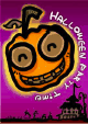 Halloween Party Invitation with Haunted Pumpkin (small)