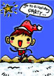 Holiday Party Invitation with Boy Wearing Santa hat (small)