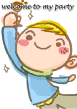 Party Invitation with Boy Holding Drink (small)