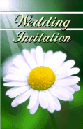 Wedding Invitation with Daisy